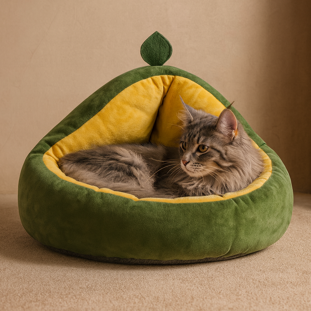 Luxury Avocado Cat Bed